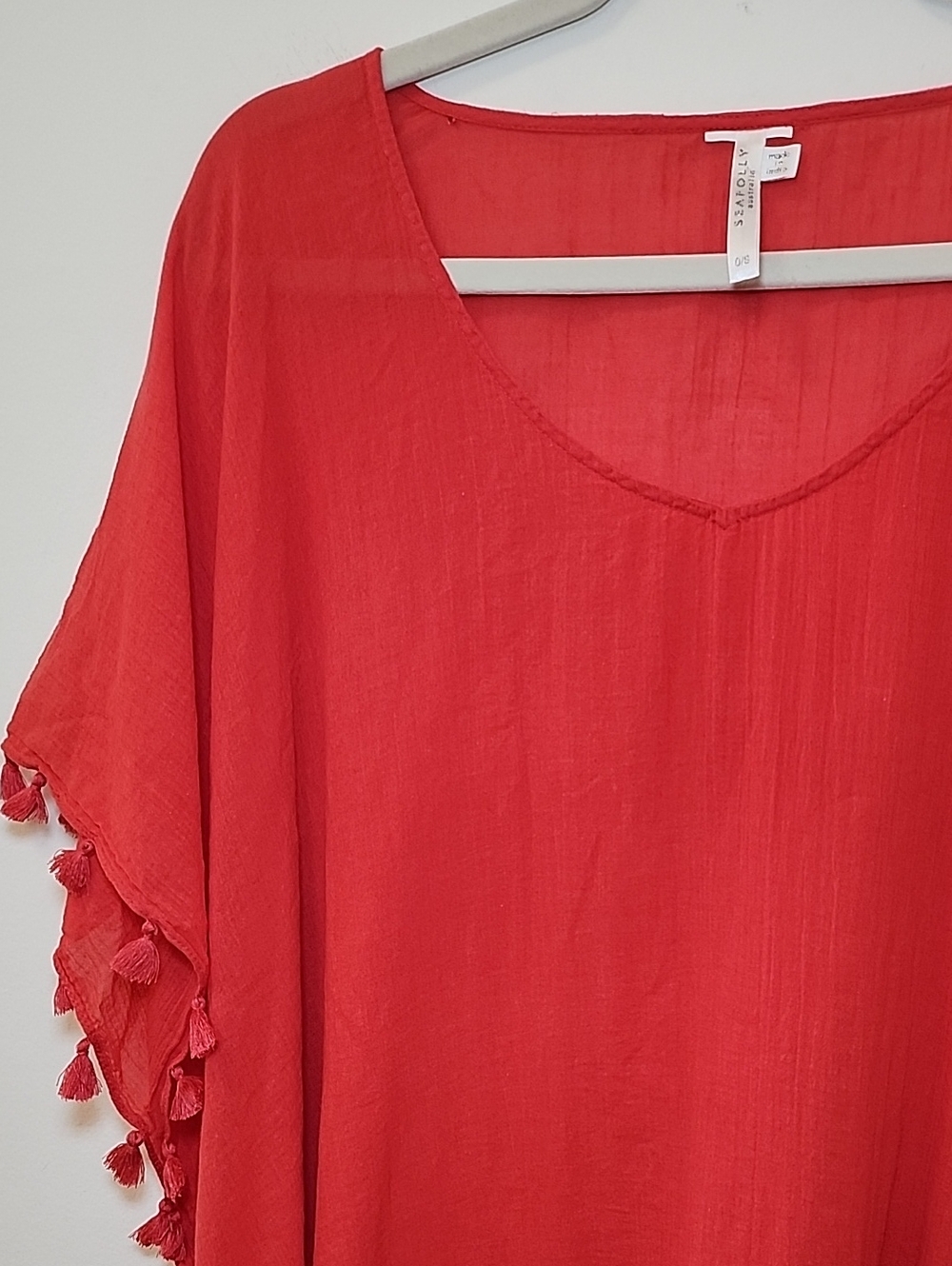 Seafolly Swimwear Women's Orange Amnesia Kaftan Swimsuit Cover-Up Size US OS - Picture 15 of 15